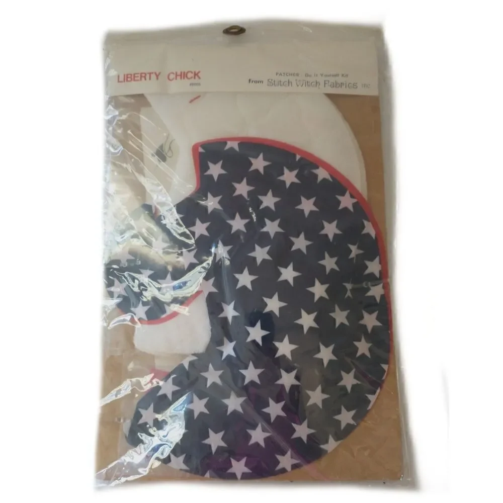 Patches Do It Yourself Kit‎ Patriotic Hen Vintage Chicken Stuffed Red White Blue